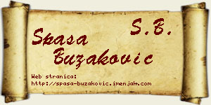 Spasa Buzaković vizit kartica